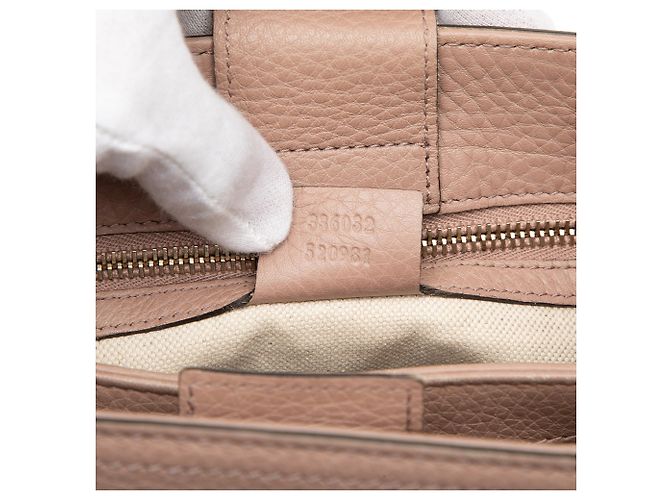 Bamboo Borsa shopper piccola in pelle di vitello marrone Gucci con bambù Carne - vista 6