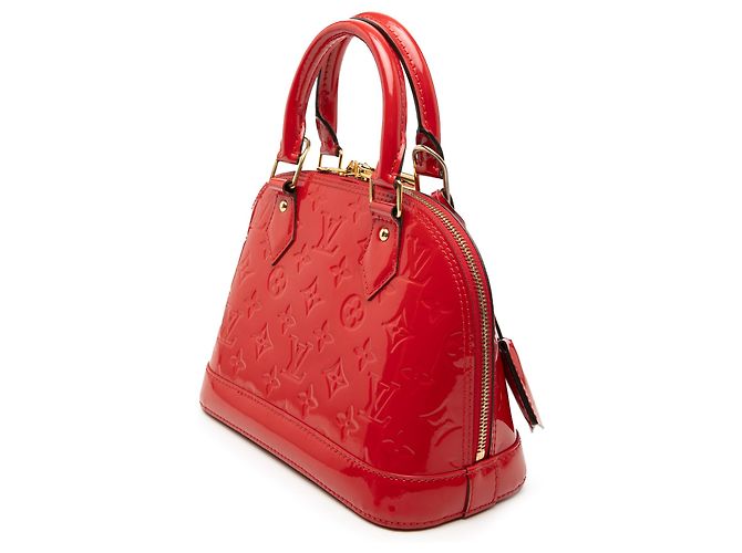 Louis Vuitton Alma BB in Vernis Monogram Rosso - vista 2
