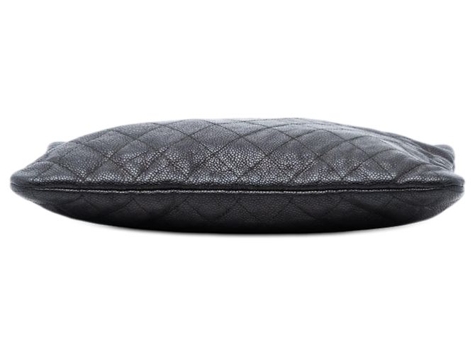 Clutch Chanel Boy O in Caviar Nero Medio Trapuntato - vista 3