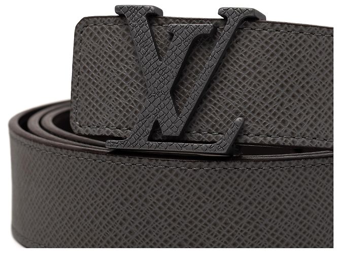 Cintura Initiales Taiga Grigia Louis Vuitton Marrone - vista 4