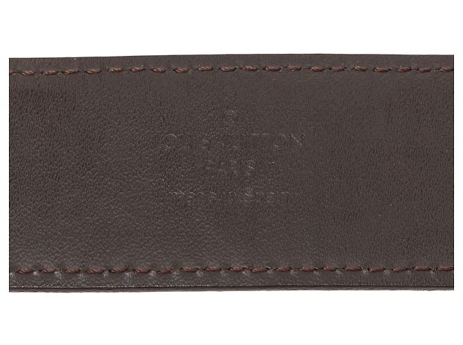 Cintura Initiales Taiga Grigia Louis Vuitton Marrone - vista 5