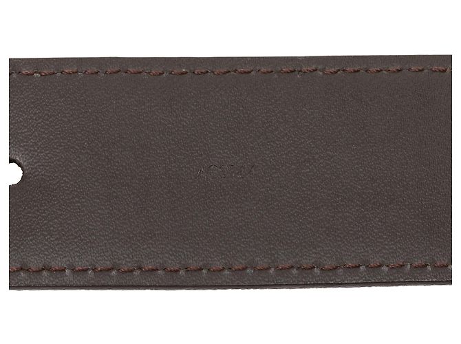 Cintura Initiales Taiga Grigia Louis Vuitton Marrone - vista 6