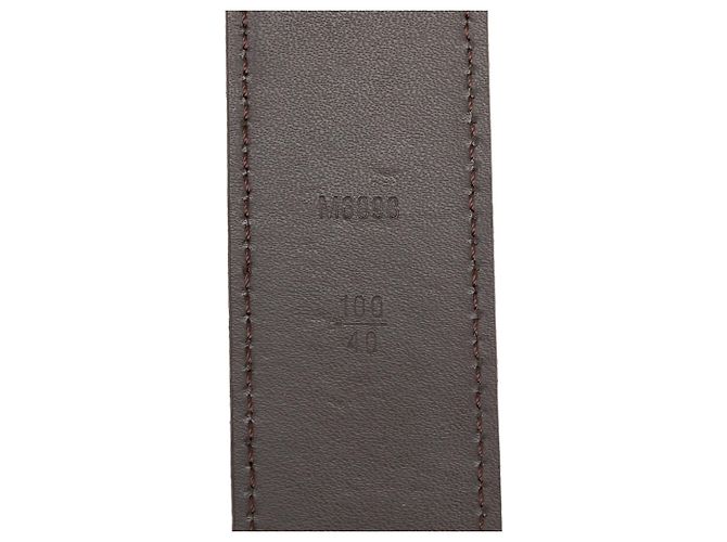 Cintura Initiales Taiga Grigia Louis Vuitton Marrone - vista 7