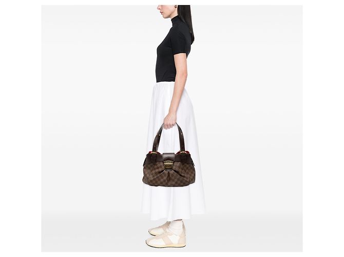 Louis Vuitton Marrom Damier Ebene Sistina PM - vista 7