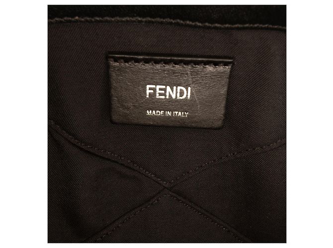 Borsa da viaggio mini Zucca in tela nera Fendi Nero - vista 5