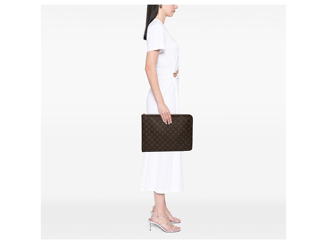 Portfolio Poche Documents Monogramma Marrone Louis Vuitton - vista 7
