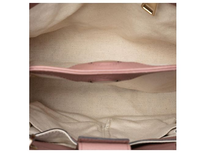 Bamboo Borsa shopper piccola in pelle di vitello rosa Gucci con bambù - vista 4