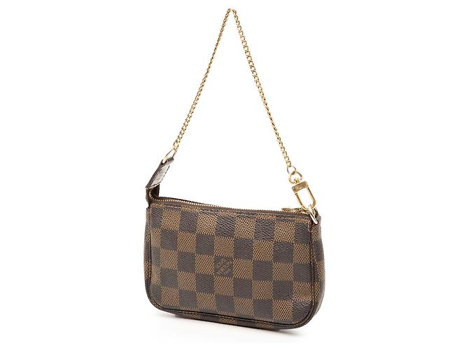 Mini Pochette Accessoires Damier Ebene Marrone Louis Vuitton - vista 2