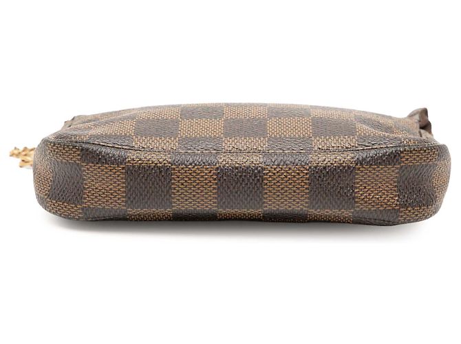 Mini Pochette Accessoires Damier Ebene Marrone Louis Vuitton - vista 3