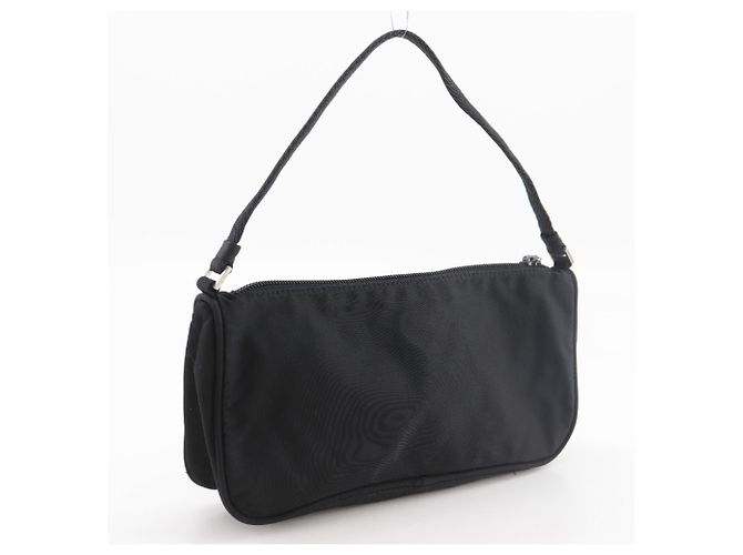 Pochette in nylon nero Prada - vista 3