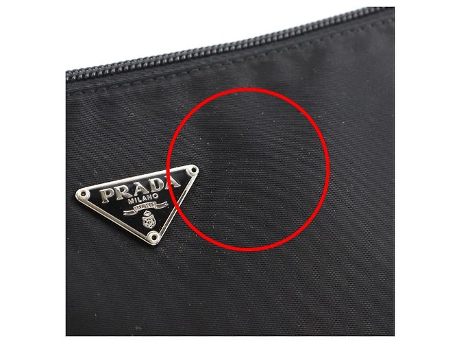 Pochette in nylon nero Prada - vista 7