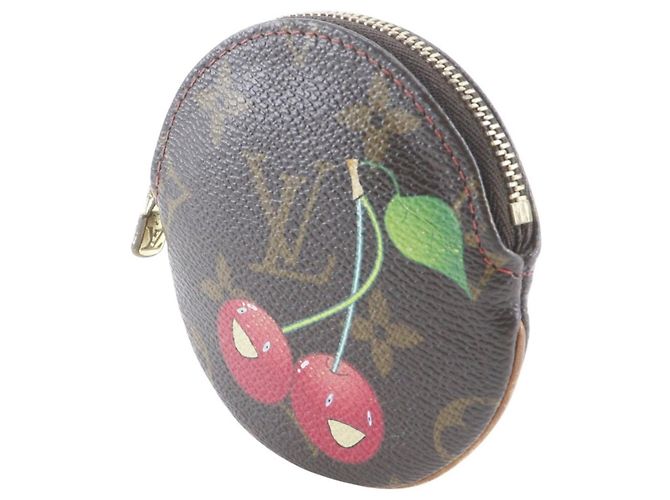 Monedero Ron Coin Case Louis Vuitton Castaño Roja Monograma - vista 2