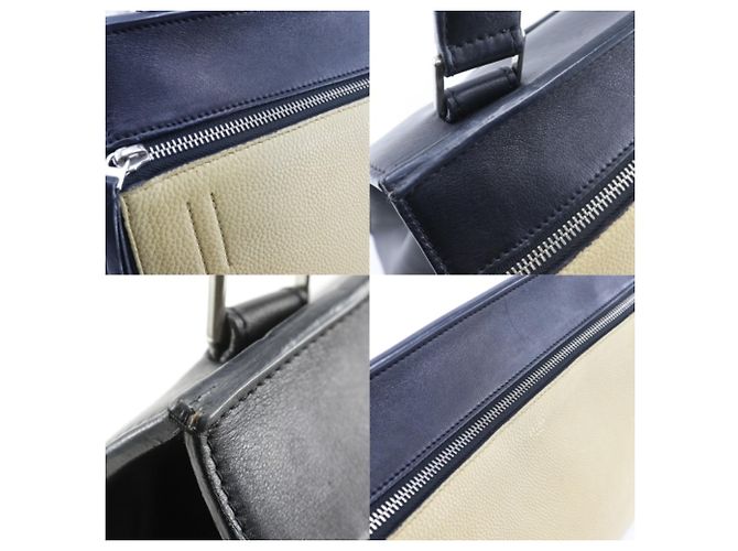 Céline Borsa a Spalla Celine Edge Media Nero Beige - vista 10