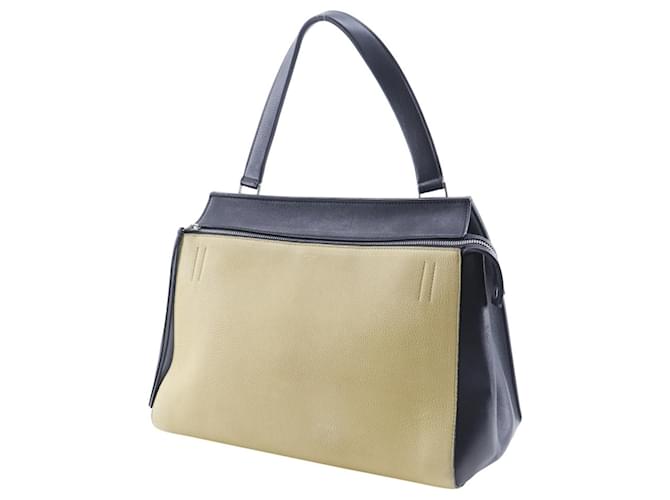 Céline Borsa a Spalla Celine Edge Media Nero Beige - vista 2