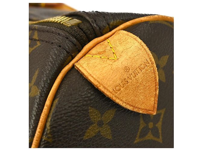 Borsa Keepall Louis Vuitton in tela Monogram 45 Marrone - vista 4