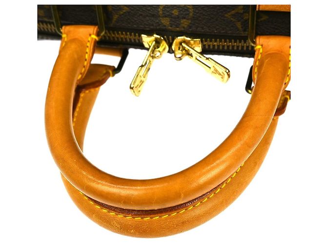 Borsa Keepall Louis Vuitton in tela Monogram 45 Marrone - vista 7