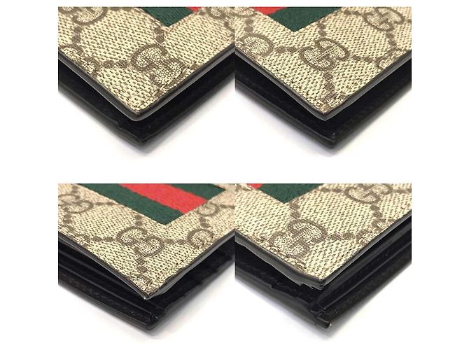 Portafoglio bi-fold Gucci in GG Supreme - vista 3