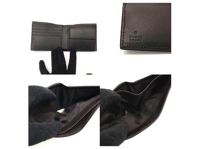 Portafoglio bi-fold Gucci in GG Supreme - vista 4