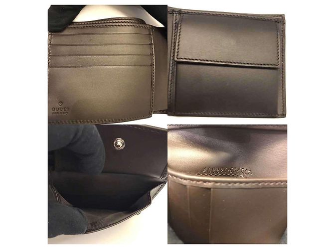 Portafoglio bi-fold Gucci in GG Supreme - vista 5
