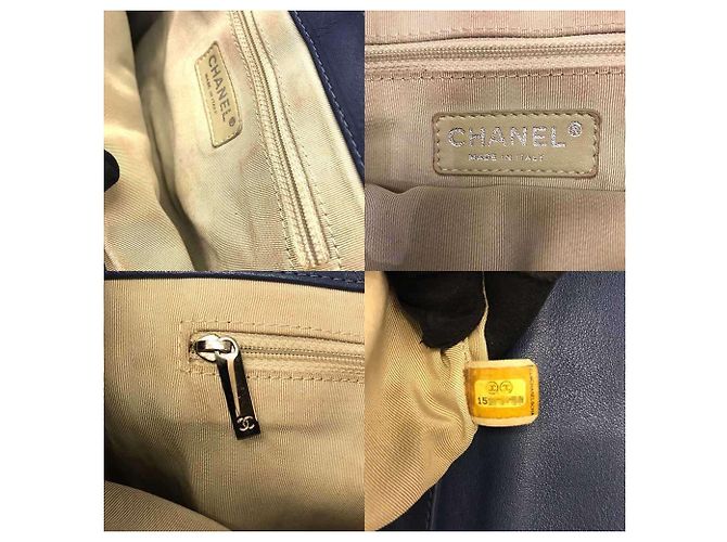 Borsa a Spalla Chanel Matelassé Chain Around Blu navy - vista 6