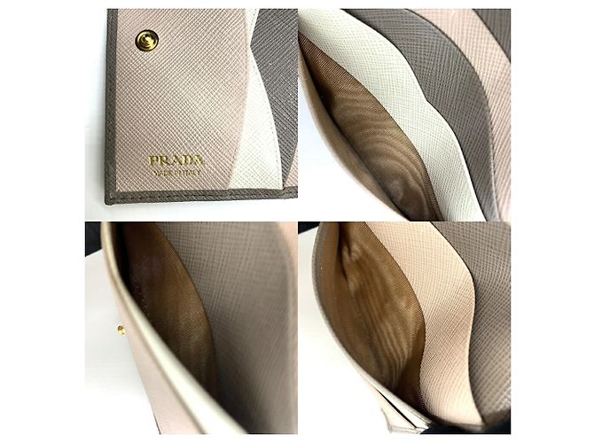 Saffiano Portafoglio bi-fold grigio per donne Prada - vista 6