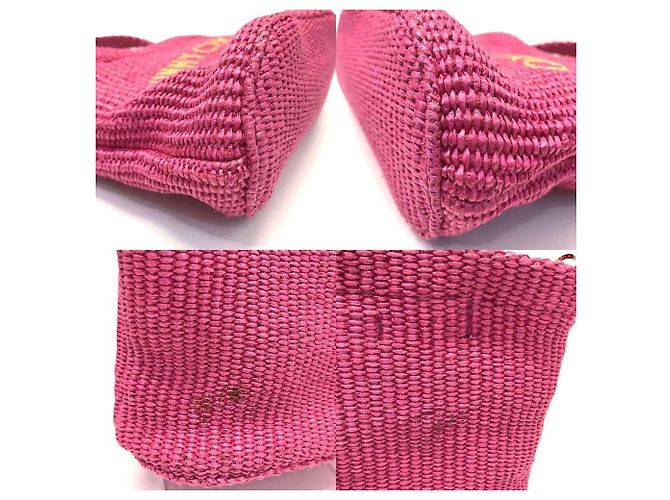 Borsa da spiaggia mini raffia East West di Jimmy Choo Rosa - vista 3
