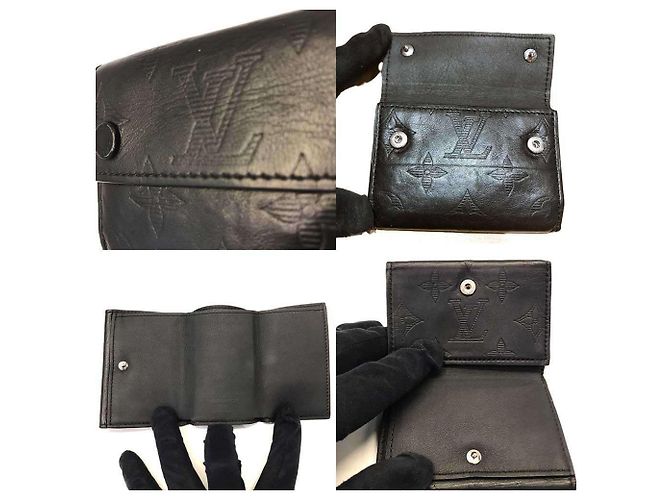 Louis Vuitton Discovery Compact Wallet - Monogram Shadow Black - view 3