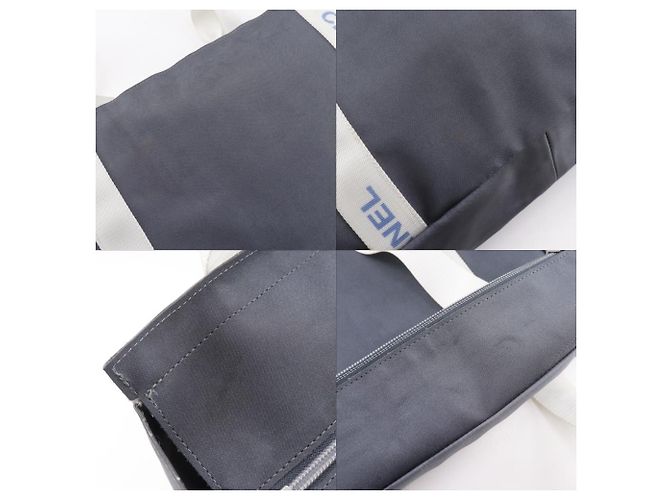 Chanel Sporttasche aus grauem Nylon Braun - Ansicht 7