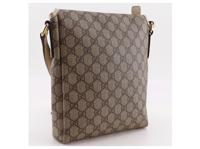 Borsa a Spalla Gucci Beige GG Supreme - vista 3