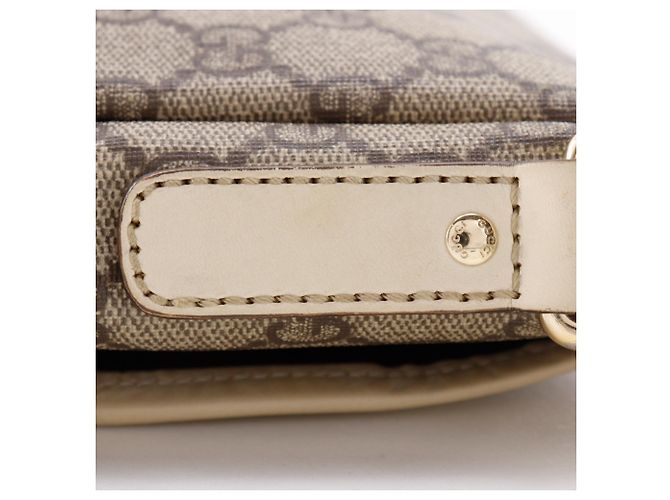 Borsa a Spalla Gucci Beige GG Supreme - vista 6