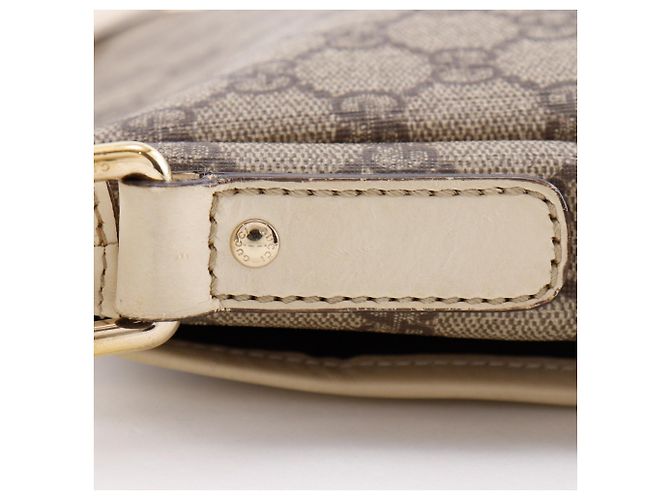 Borsa a Spalla Gucci Beige GG Supreme - vista 7
