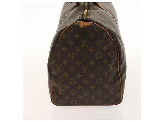 Borsa Keepall Louis Vuitton in tela Monogram 50 Marrone - vista 3