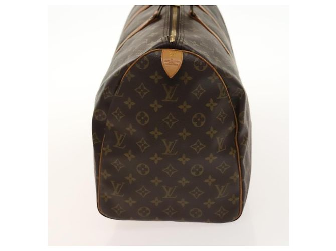 Borsa Keepall Louis Vuitton in tela Monogram 50 Marrone - vista 4