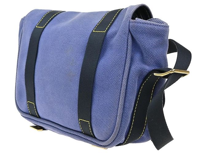 Borsa Messenger Antigua in Tela Louis Vuitton Blu - vista 3