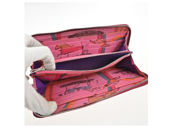 Hermès Hermes Azap Zip Around Epsom Long Rosso - vista 5
