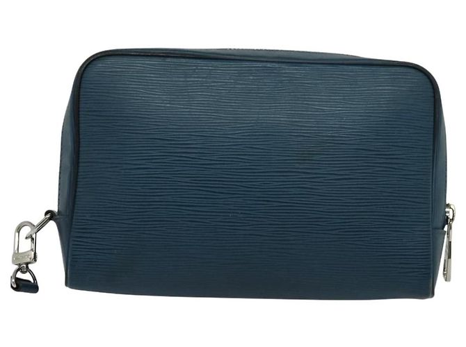 Clutch Neo Hoche in pelle Epi Louis Vuitton Blu - vista 2