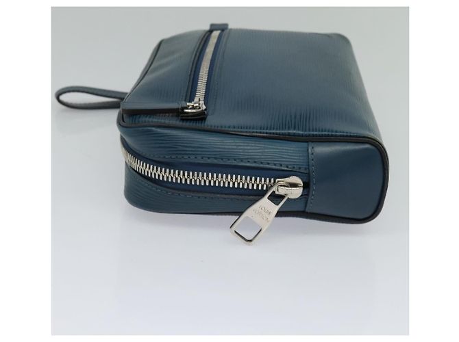 Clutch Neo Hoche in pelle Epi Louis Vuitton Blu - vista 3