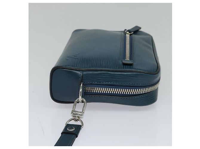Clutch Neo Hoche in pelle Epi Louis Vuitton Blu - vista 4
