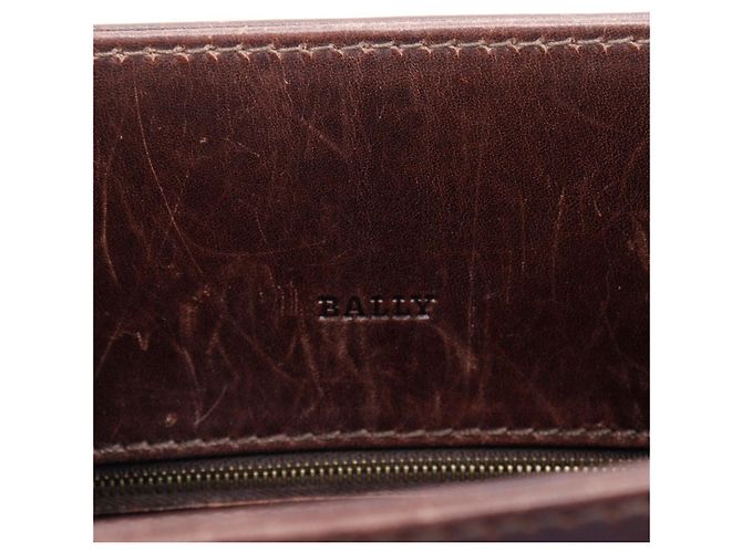 Bally braune Leder-Tote-Tasche - Ansicht 16