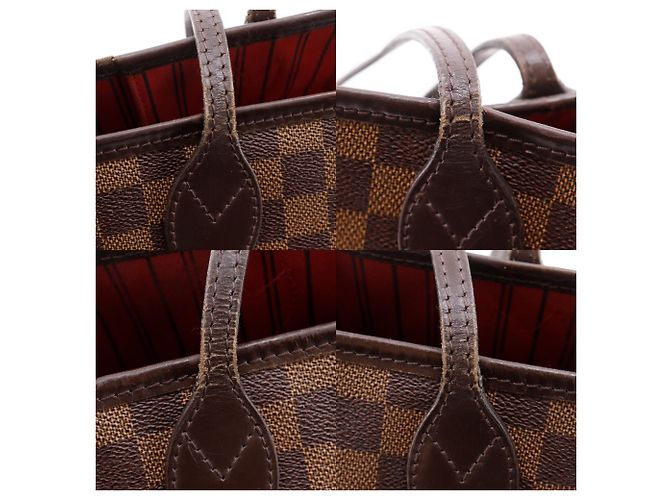 Borsa Tote Louis Vuitton Neverfull MM Marrone - vista 15