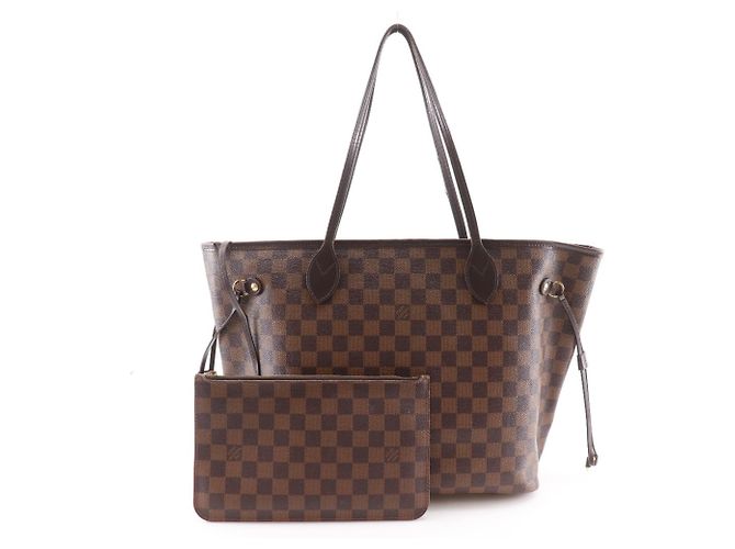 Borsa Tote Louis Vuitton Neverfull MM Marrone - vista 18