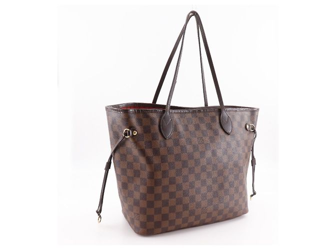 Borsa Tote Louis Vuitton Neverfull MM Marrone - vista 3