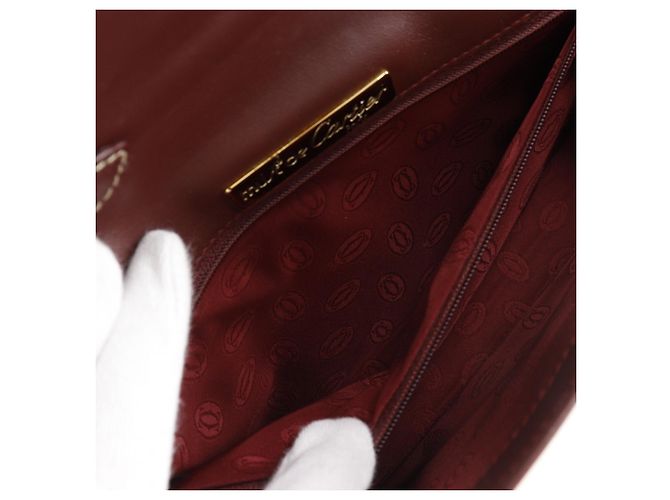 Borsa a Spalla Cartier Must Line Rosso Bordò - vista 6