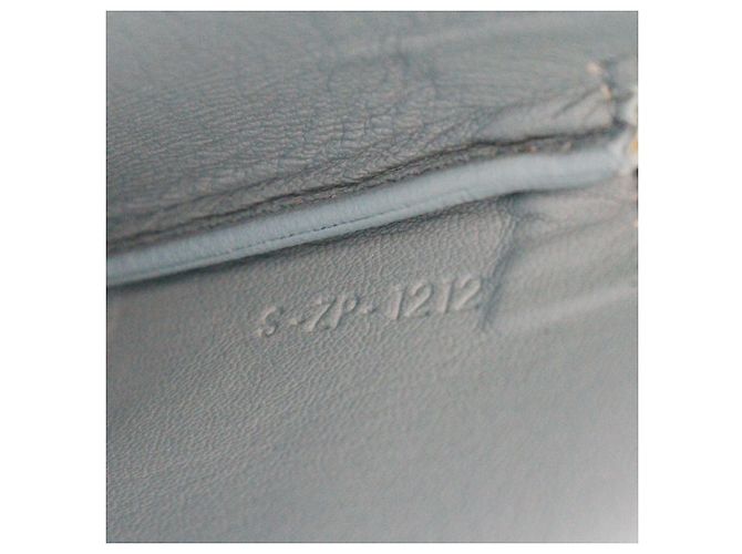 Céline Bicolor Clutch Bag von Celine Schwarz Hellblau - Ansicht 10