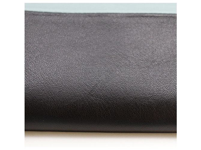 Céline Bicolor Clutch Bag von Celine Schwarz Hellblau - Ansicht 8