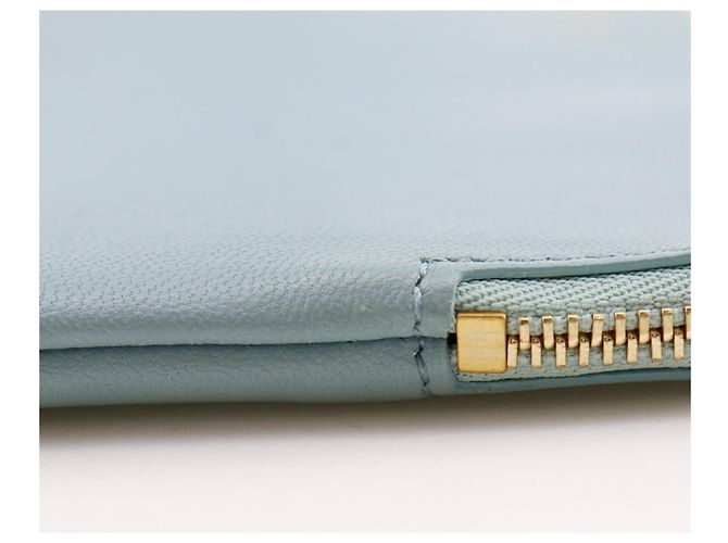Céline Bicolor Clutch Bag von Celine Schwarz Hellblau - Ansicht 9
