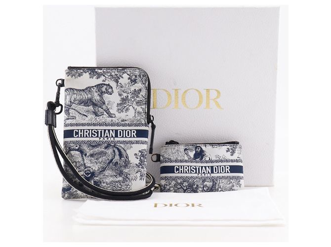 Borsa a spalla multifunzionale da viaggio Christian Dior Nero Bianco - vista 20