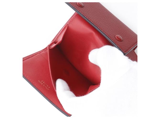 Céline Cartera multifuncional tri-fold Celine Small Folded Roja - vista 11