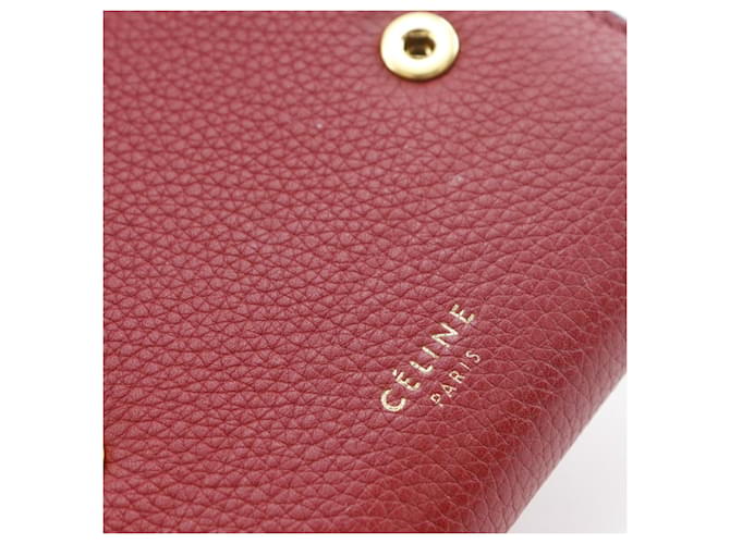 Céline Cartera multifuncional tri-fold Celine Small Folded Roja - vista 13