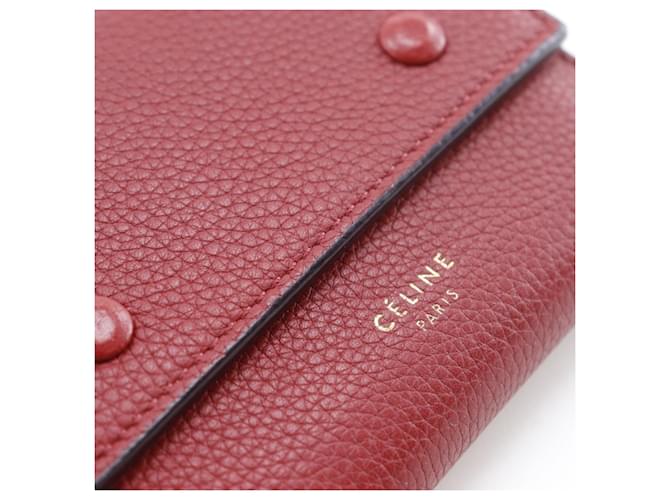 Céline Cartera multifuncional tri-fold Celine Small Folded Roja - vista 18